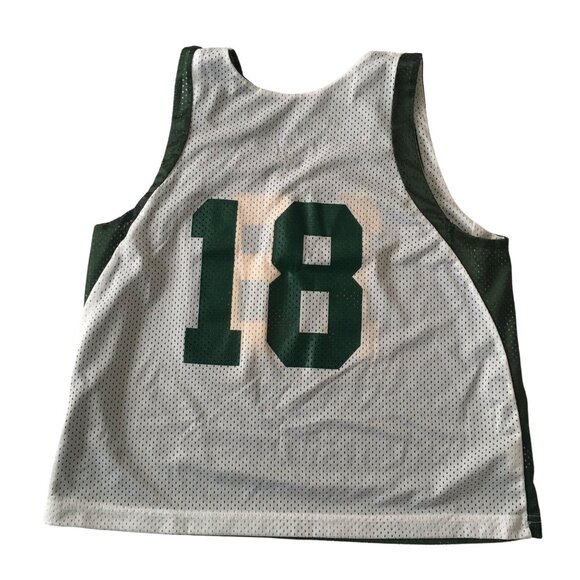 Stevenson Lacrosse Reversible Mesh Practice Jersey Green & White Number 18 M - Picture 5 of 5